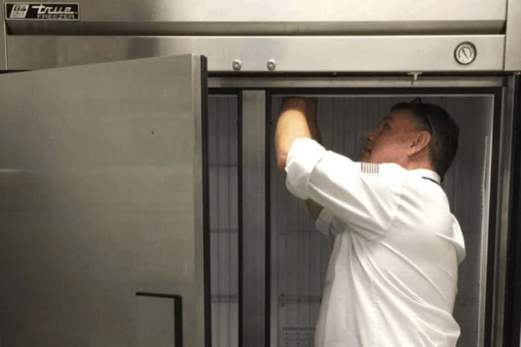 A commercial kitchen oven and range